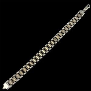 Milor Italy Sterling Silver 925 Gold Vermeil Link Bracelet